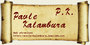 Pavle Kalambura vizit kartica